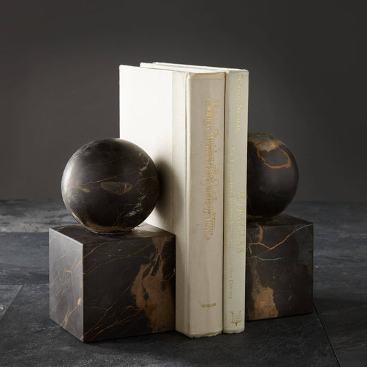 NOIR MARBLE BOOKENDS