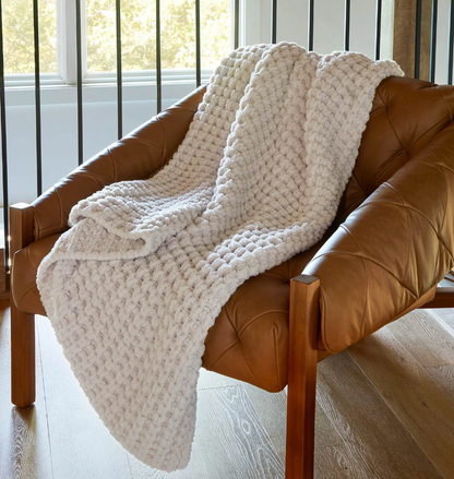 CABLE KNIT THROW