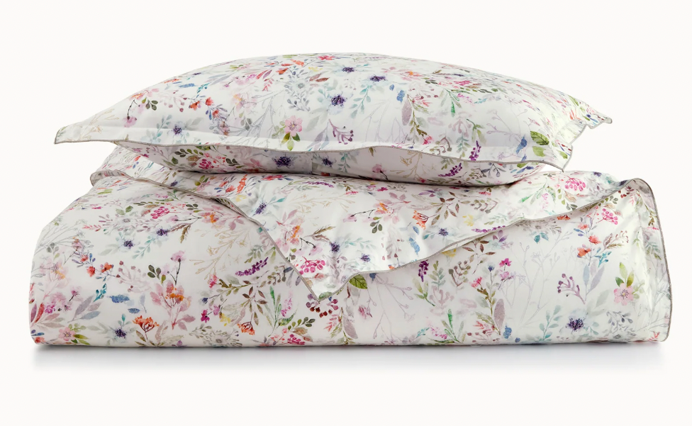 CHLOE FLORAL PERCALE DUVET COVER