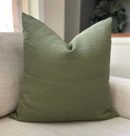 OLIVE GREEN LINEN